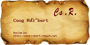 Csog Róbert névjegykártya